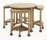 Lot 169 - An Art Deco walnut nest of tables