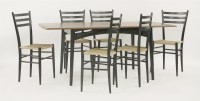 Lot 281 - A teak and ebonised table
