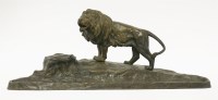 Lot 63 - A bronze desk stand