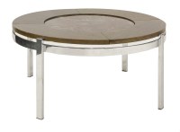 Lot 419 - A Danish oak and marble coffee table