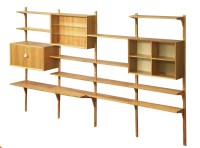 Lot 355 - A Danish rosewood wall unit
