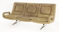Lot 366 - A leather three-seater settee