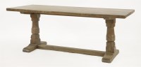 Lot 136 - A Robert 'Mouseman' Thompson oak refectory table