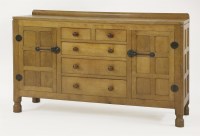 Lot 138 - A Robert 'Mouseman' Thompson oak sideboard
