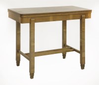 Lot 179 - An Art Deco walnut fold-over card table