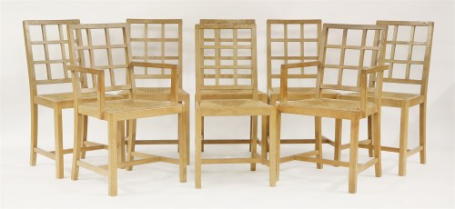Lot 89 - A set of eight Heal's oak dining chairs