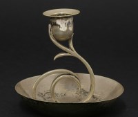 Lot 5 - An Arts and Crafts silver candlestick