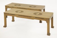 Lot 228 - A pair of oak low tables