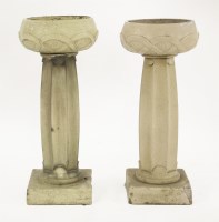 Lot 28 - A pair of glazed stoneware planters