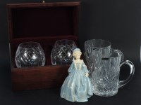 Lot 330 - A boxed pair of Cartier cut glass brandy glasses