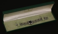 Lot 76 - A ladies stainless steel Gucci quartz bracelet watch