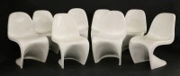 Lot 735 - Eight Panton chairs