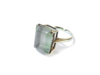 Lot 18 - A 9ct gold emerald cut citrine ring
