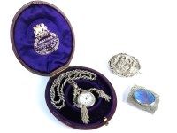 Lot 74 - A Continental silver fob watch