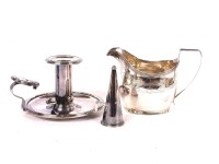 Lot 150 - An 19th century silver chamber stick