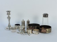 Lot 142 - A silver three piece cruet