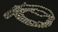 Lot 1006 - A Christian Dior three-row graduated paste rivière