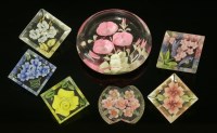 Lot 1030 - A reverse-painted Lucite ornament