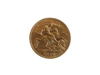Lot 43 - A 1910 half sovereign