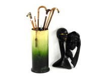 Lot 375 - A collection of six walking sticks