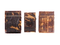 Lot 106 - A Victorian pressed tortoiseshell card case