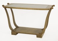 Lot 725 - An Art Deco walnut two-tier occasional table