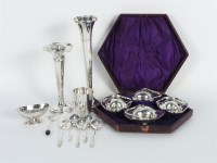 Lot 130 - A hallmarked silver oval form canister