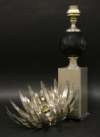 Lot 461 - A chrome table lamp