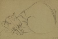 Lot 188 - Silvia Baker (20th century)
RESTING CAT
Signed with initials l.r.