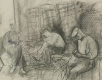 Lot 174 - Evelyn Gibbs (1905-1991)
'MENDING THE NETS