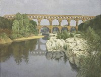 Lot 17 - John Aldridge RA (1905-1983)
PONT DU GARD
Signed on stretcher