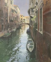 Lot 227 - Jeremy Barlow (b.1945)
A VENETIAN CANAL
Signed l.r.