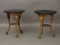 Lot 729 - A pair of pub tables