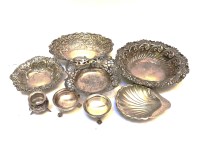 Lot 114 - A collection of silver sweetmeat dishes