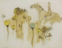 Lot 322 - Leo McDowell (1936-2011)
HORSE AND RIDER