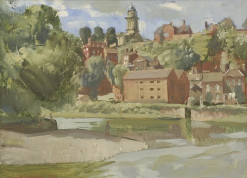 Lot 18 - John Aldridge RA (1905-1983)
'TELFORD'S CHURCH AT BRIDGNORTH