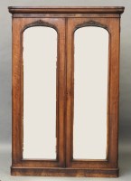 Lot 681 - A Victorian walnut wardrobe