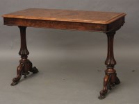 Lot 682 - A Victorian figured walnut table