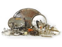 Lot 350 - A box of assorted silver plated items