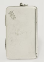 Lot 70A - An Edwardian silver novelty card case