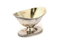 Lot 171 - A George III oval silver boat shaped salt