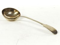Lot 146 - A William IV silver fiddle pattern ladle