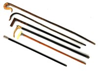 Lot 513 - A silver tipped walking cane