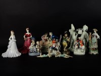 Lot 455 - Two Meissen porcelain buglers