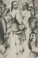 Lot 192 - John Hopkinson (b.1941) STREET FIGURES Signed l.l.