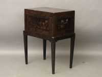 Lot 703 - A lacquered box on stand