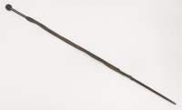 Lot 165 - A carved hardwood Zulu knobkerrie or chief's staff
