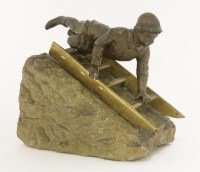 Lot 179 - A patinated bronze