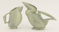 Lot 256 - A green-glazed bird ewer