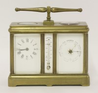 Lot 188 - A brass desktop weather station